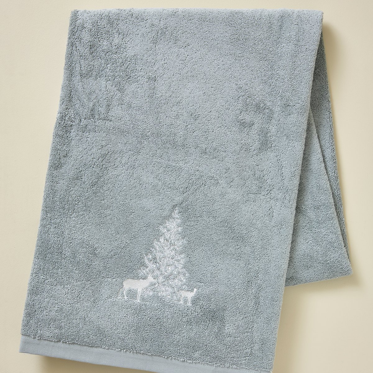 Drap de bain TRESOR DES FORETS taupe, SYLVIE THIRIEZ