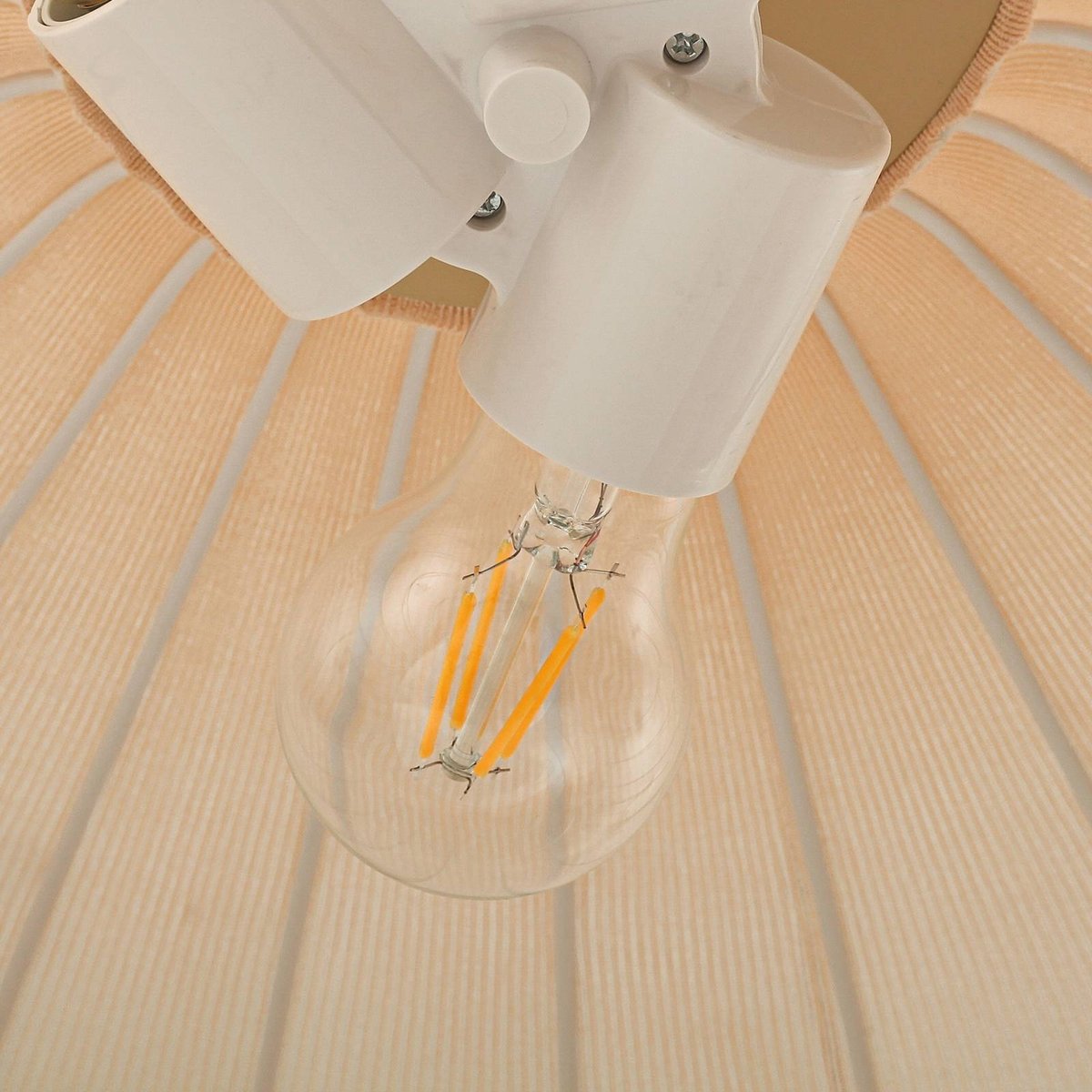 Suspension en textile scandinave, Helin beige, LINDBY