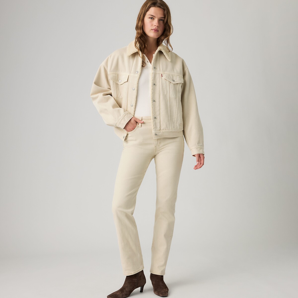 Pantalon Ribcage slim ecru, LEVI'S