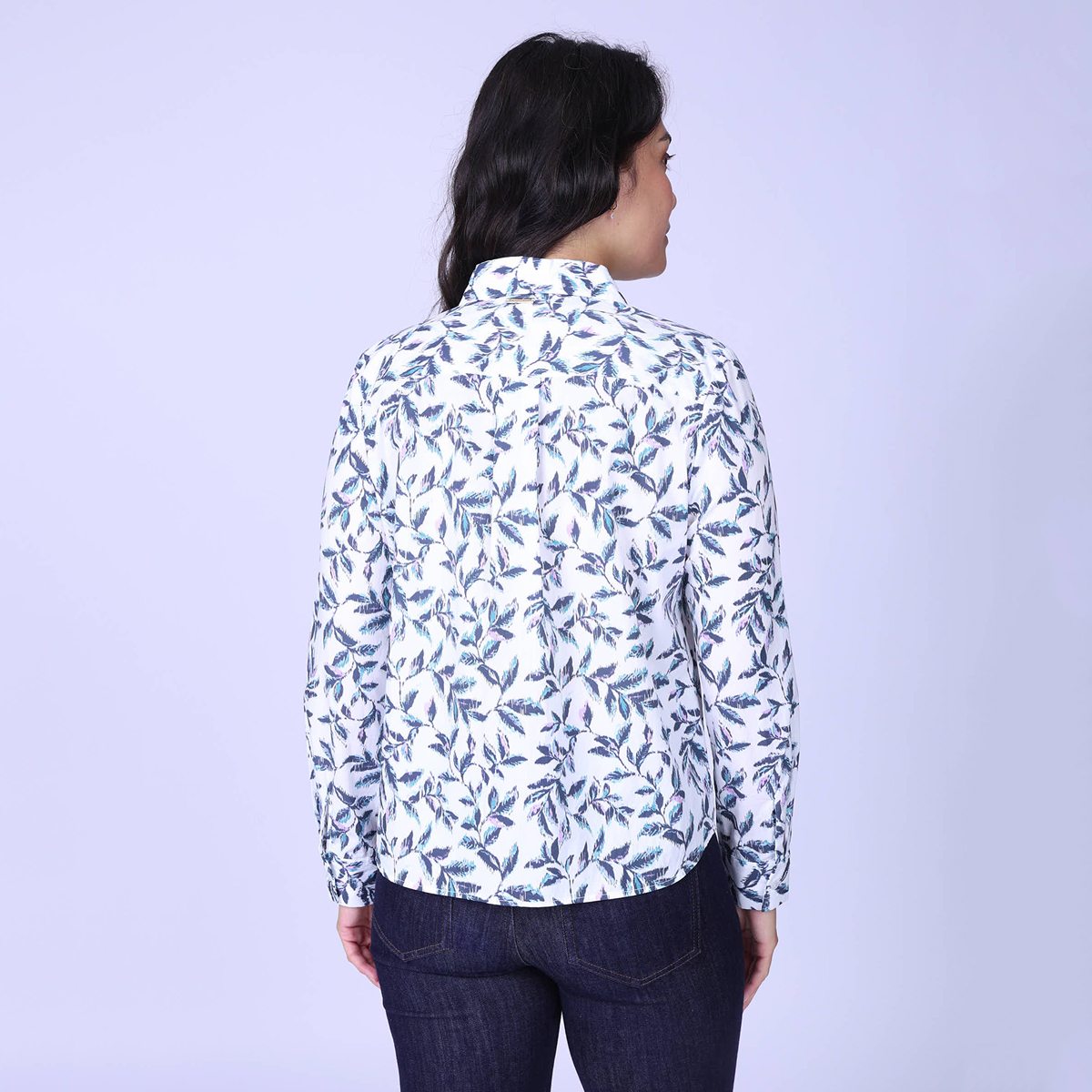 Chemise Emilia bleu petrole, MISE AU GREEN