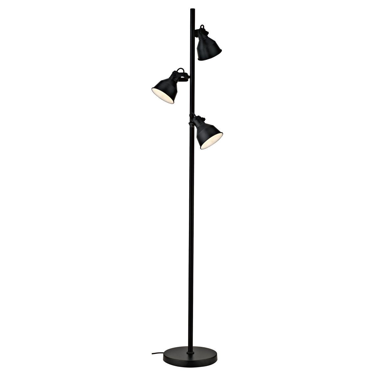 Lampadaire en métal, EZIO noir, INSPIRE