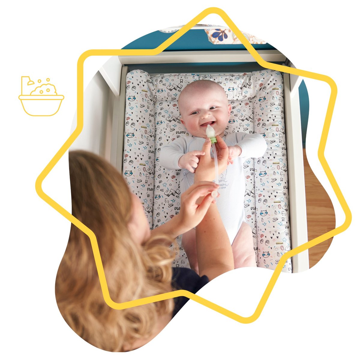 Mouche-bébé manuel hygiénique et facile transparent, BADABULLE