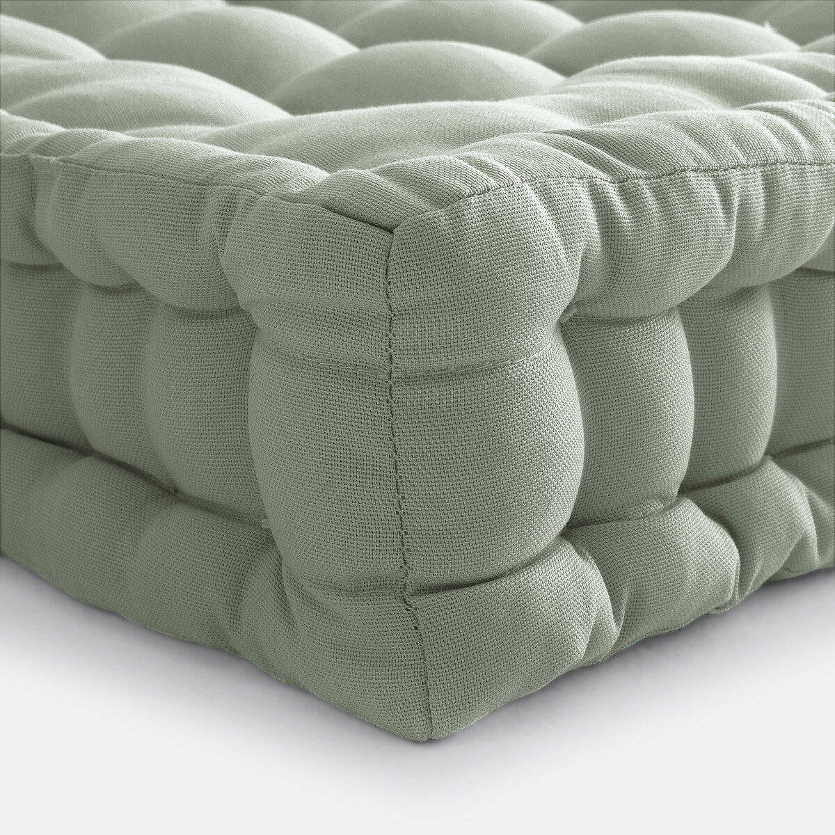 Materasso da pavimento modulabile in cotone riciclato, Scenario verde salvia, LA REDOUTE INTERIEURS