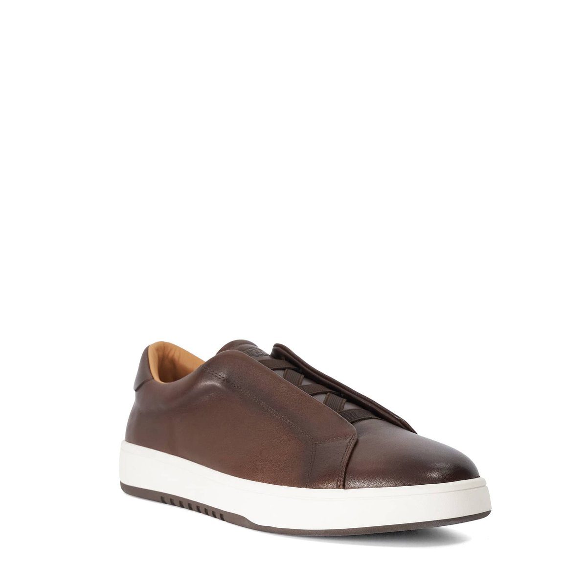 Baskets Troys sans lacets à semelle cuvette - TROYS brown-leather, DUNE LONDON