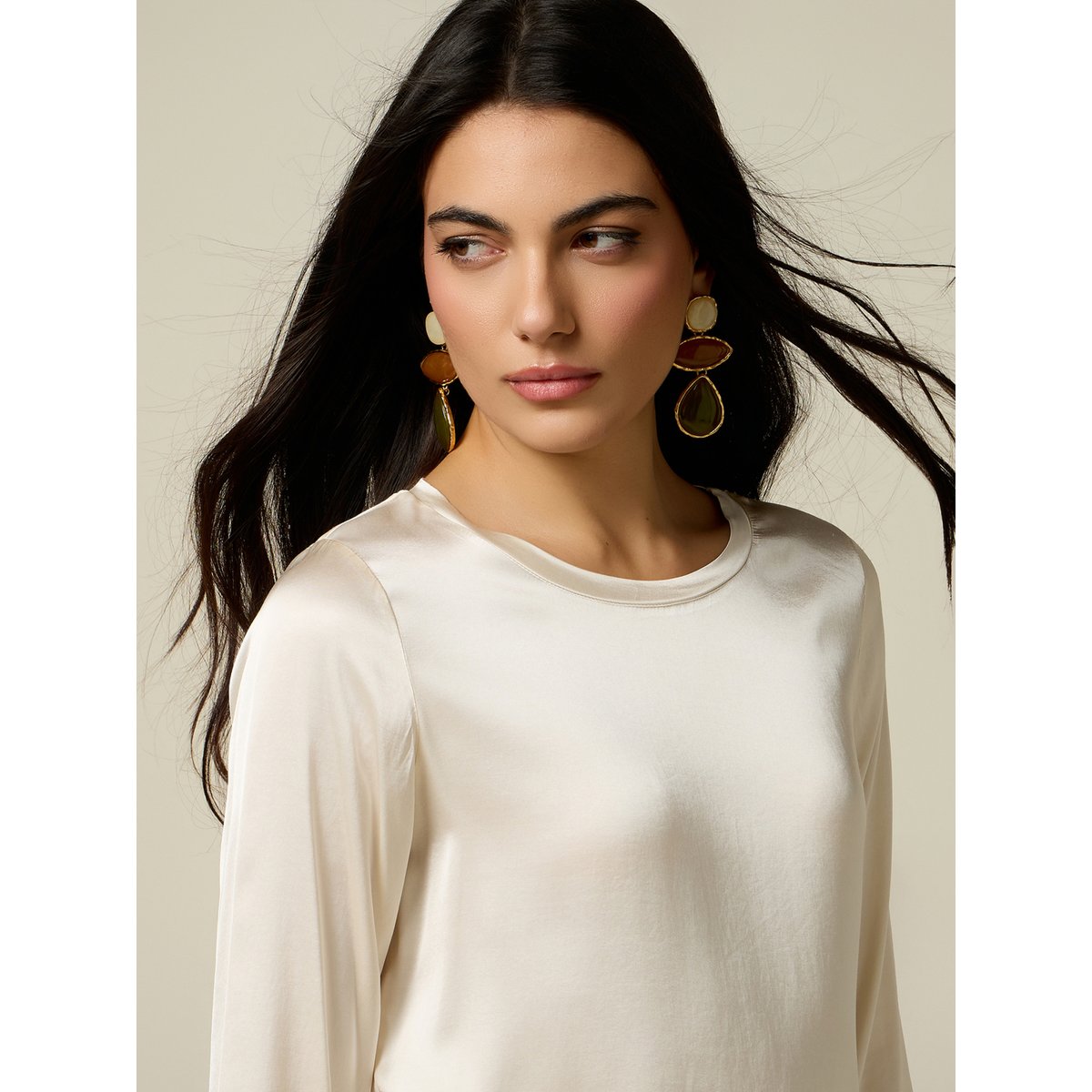 Blouse stretch blanc, OLTRE