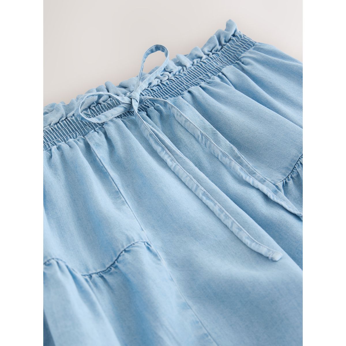 Short en tencel bleu jean, NEXT