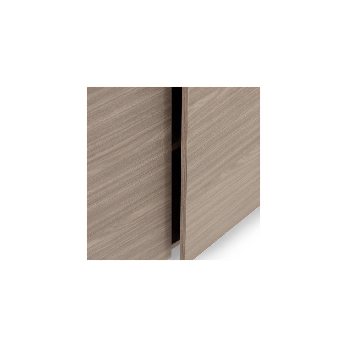 Commode 4 portes en bois, Design minimaliste chêne perle, RECOLLECTION