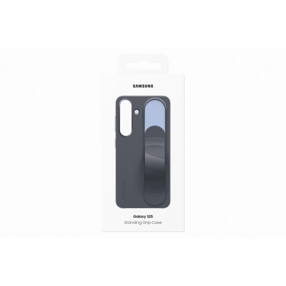 Coque Galaxy S25 avec lanière Noir couleur unique, SAMSUNG
