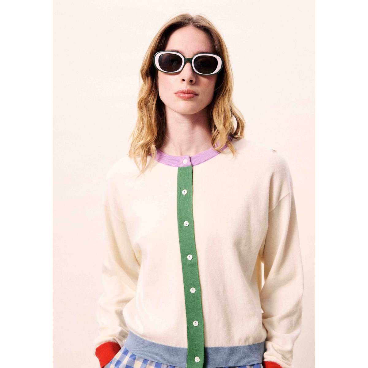 Cardigan PATRICK beige crème, FRNCH