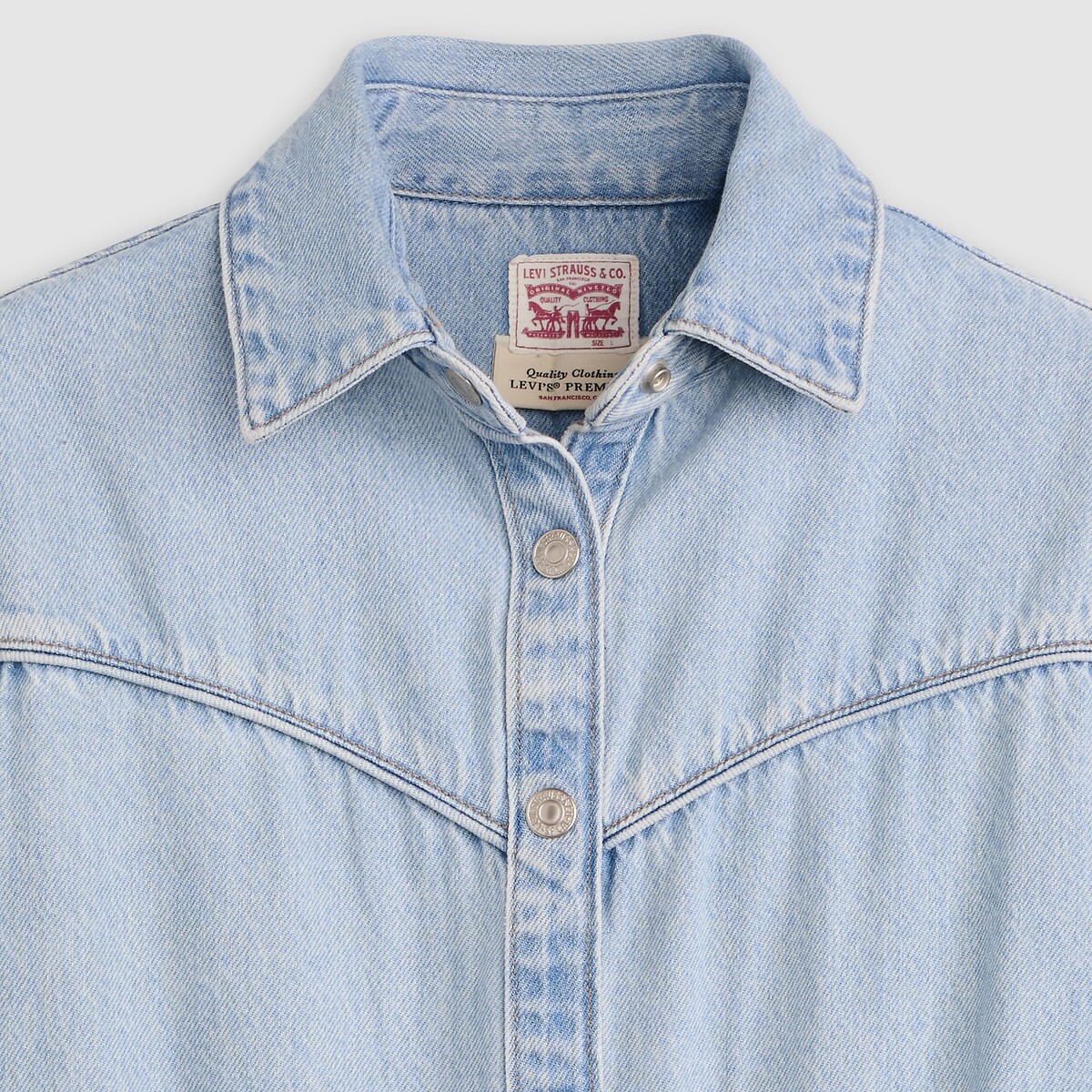 Robe courte manches courtes denim denim clair, LEVI'S
