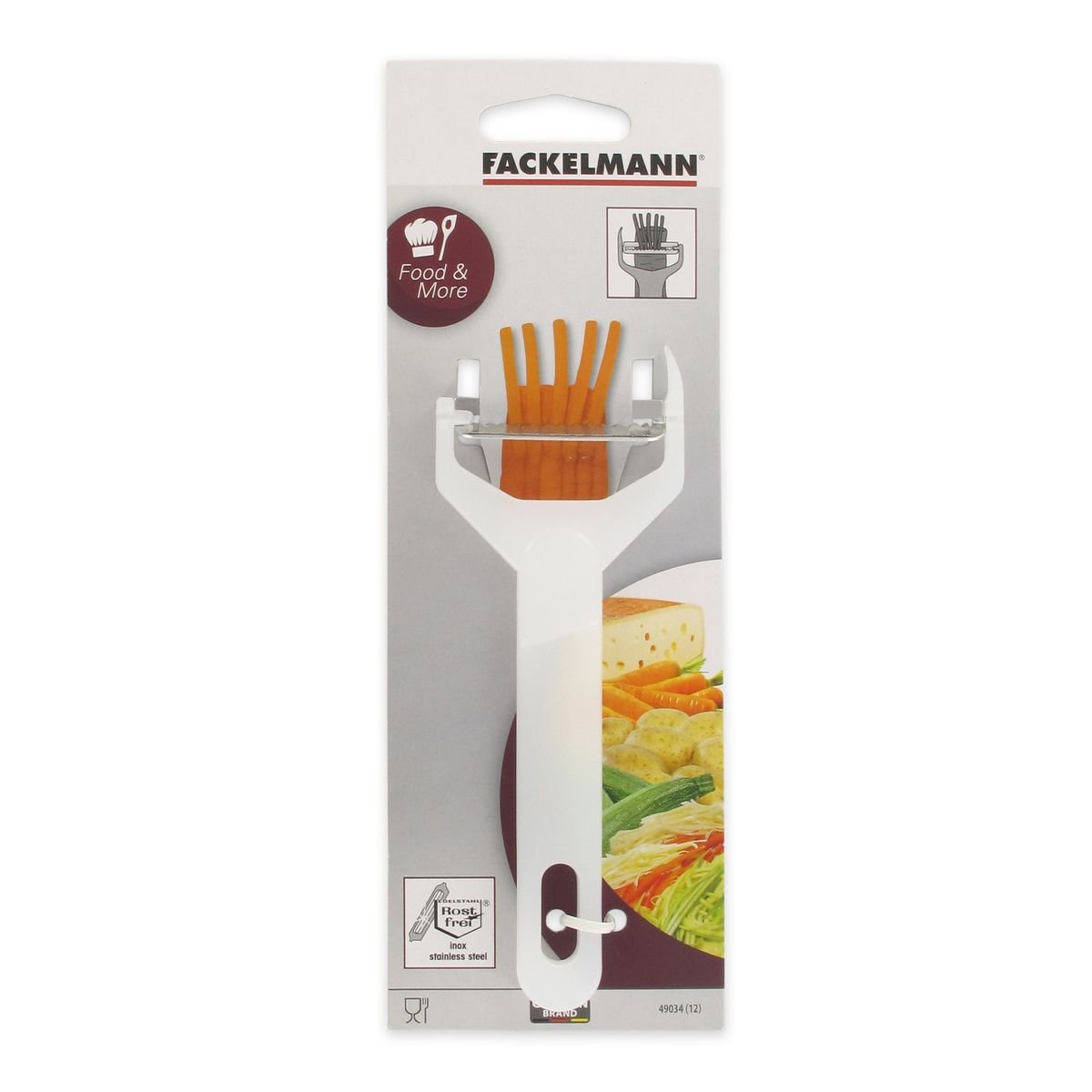 Rasoir pour julienne de légumes inox,blanc, FACKELMANN