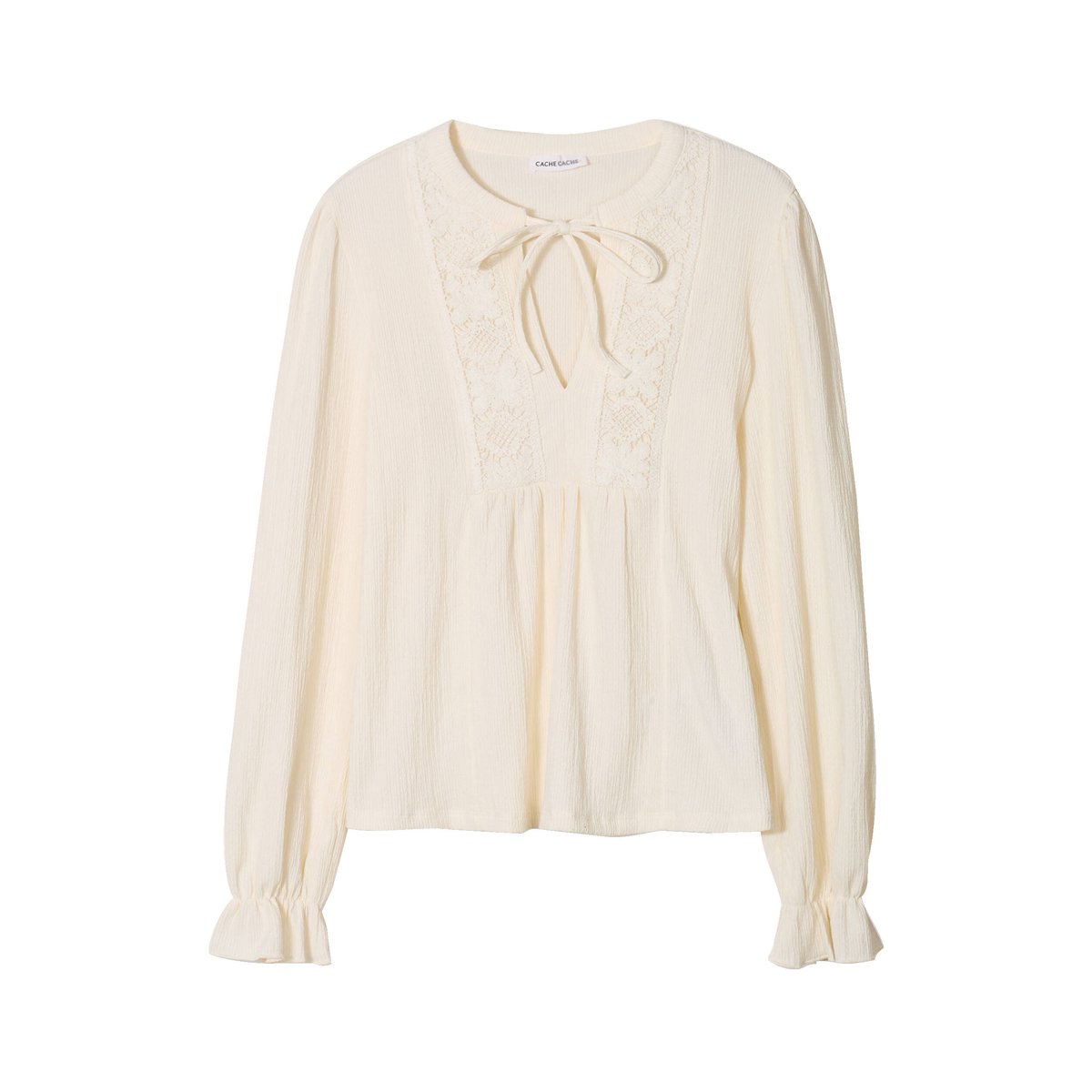 Blouse manches longues ecru, CACHE CACHE