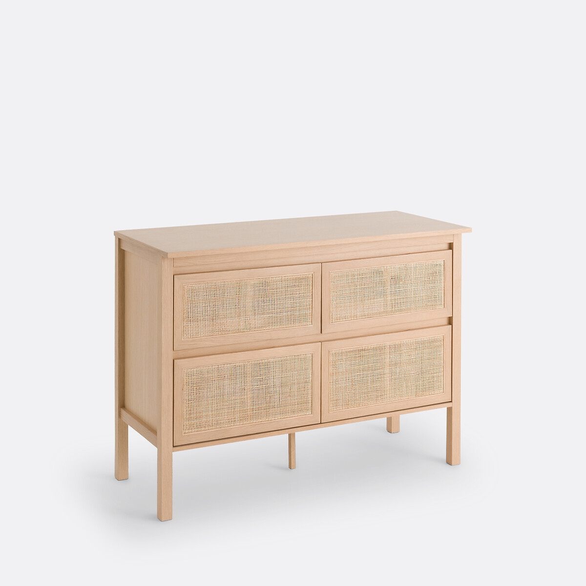 Meuble sous vasque, 4 tiroirs, en cannage largeur 120 cm, LUMPA naturel, LA REDOUTE INTERIEURS