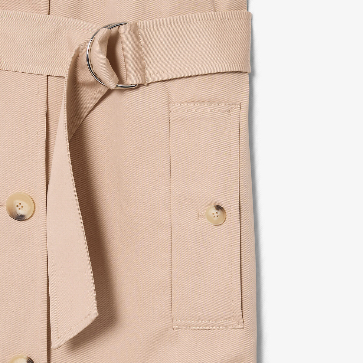 Trench long à double boutonnage beige-x6f, LACOSTE