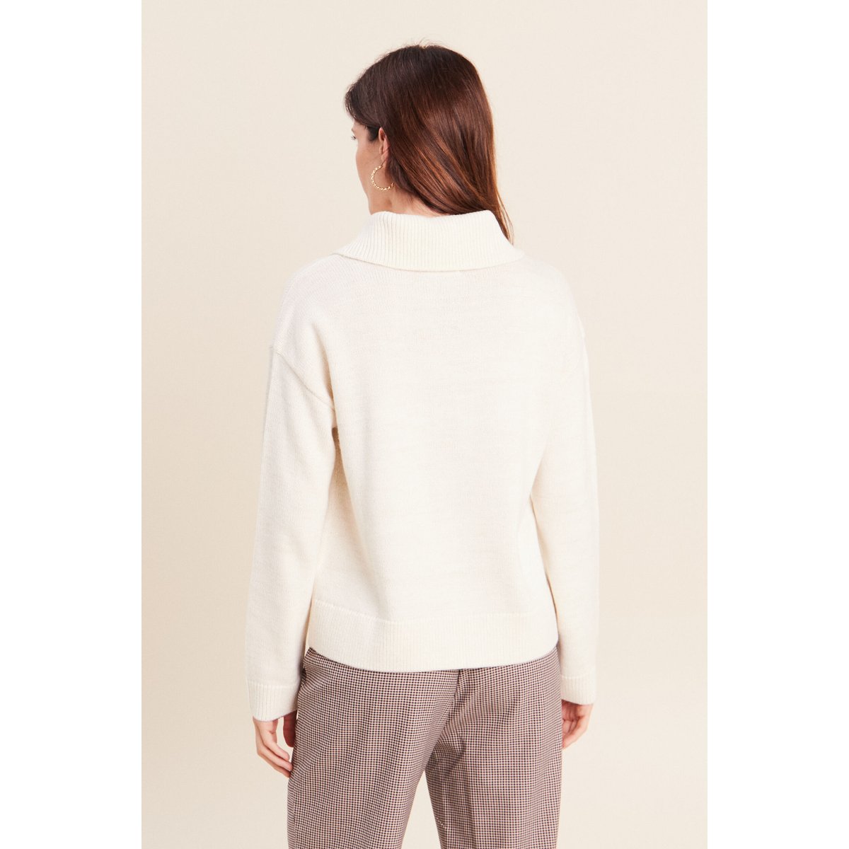 Pull col camionneur ecru, BREAL