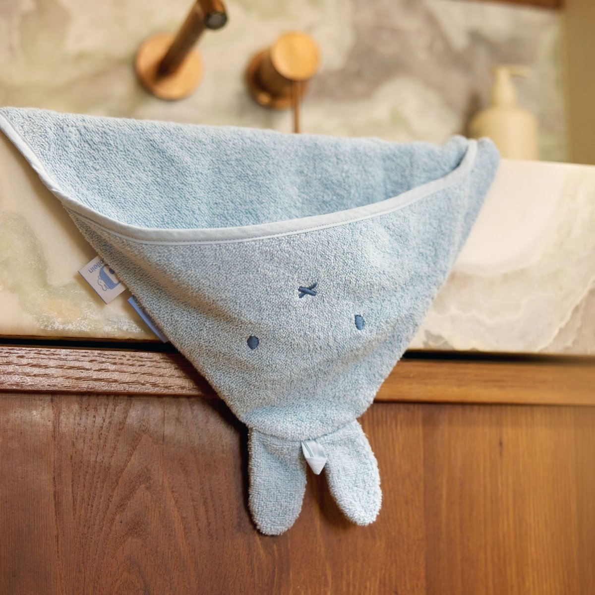 Cape de bain en éponge bleu, JOLLEIN