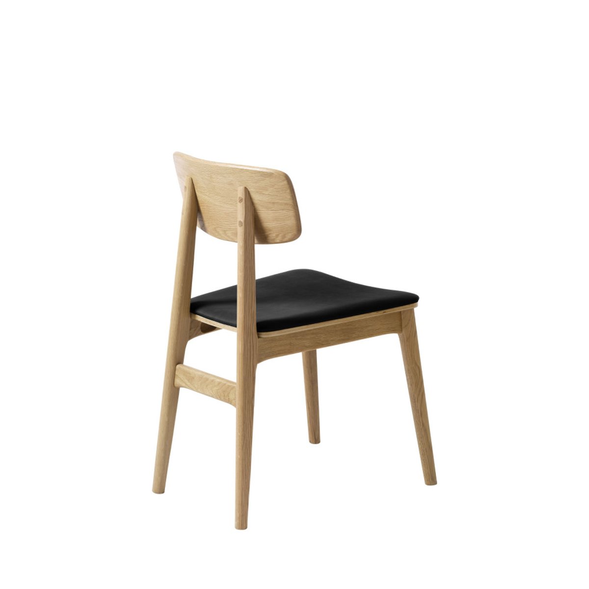 Lot de 2 chaises en bois et simili- ORR noir, DRAWER