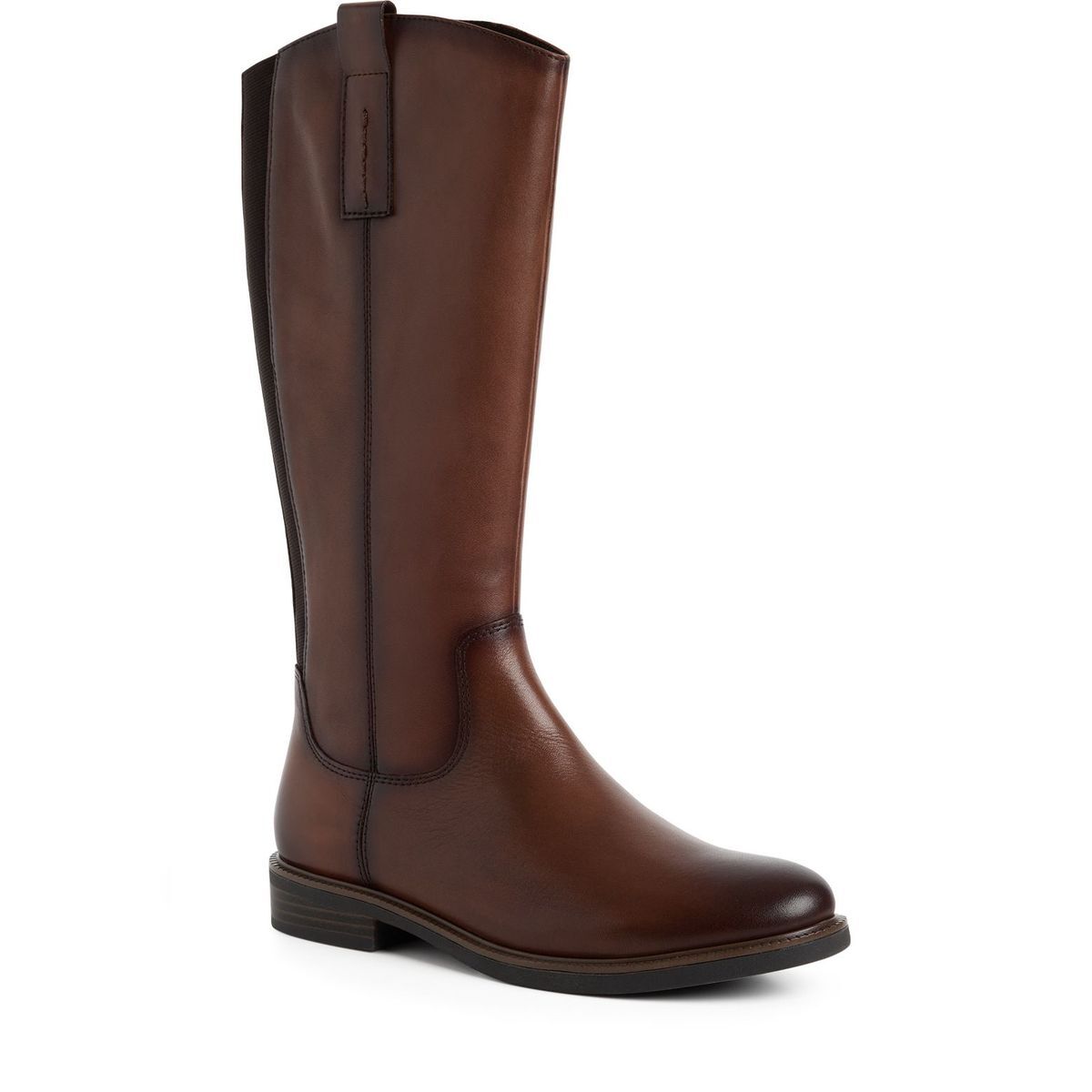Bottes talon bloc marron cognac, MARCO TOZZI