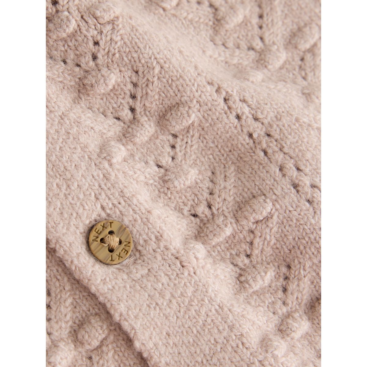 Cardigan bébé en maille douce à surpiqûres naturel, NEXT