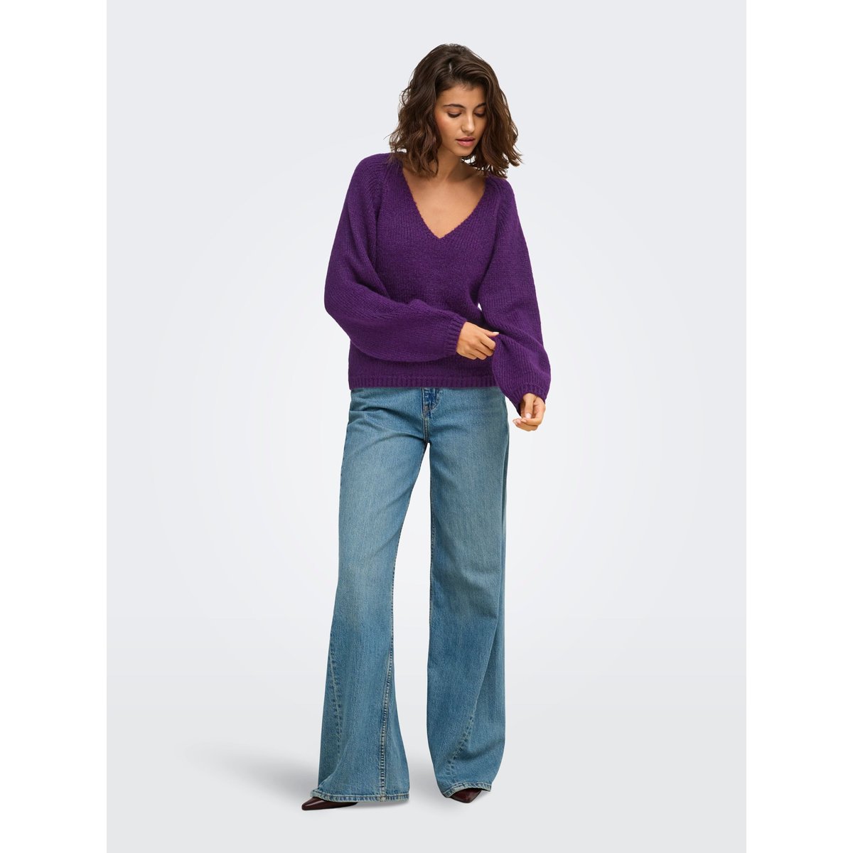 Pull En Maille violette - acai 1, ONLY
