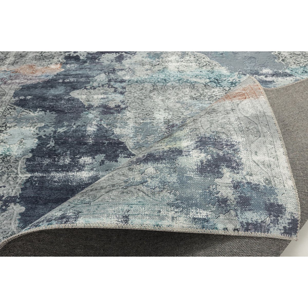 Tapis de salon imprimé - CECILIA bleu multicolore, GINO FALCONE