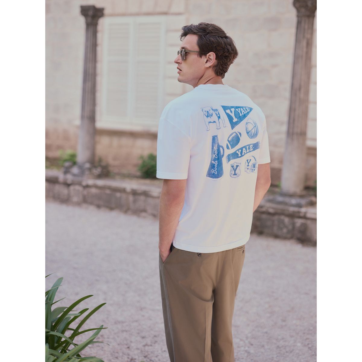T-shirt léger décontracté yale blanc, NEXT