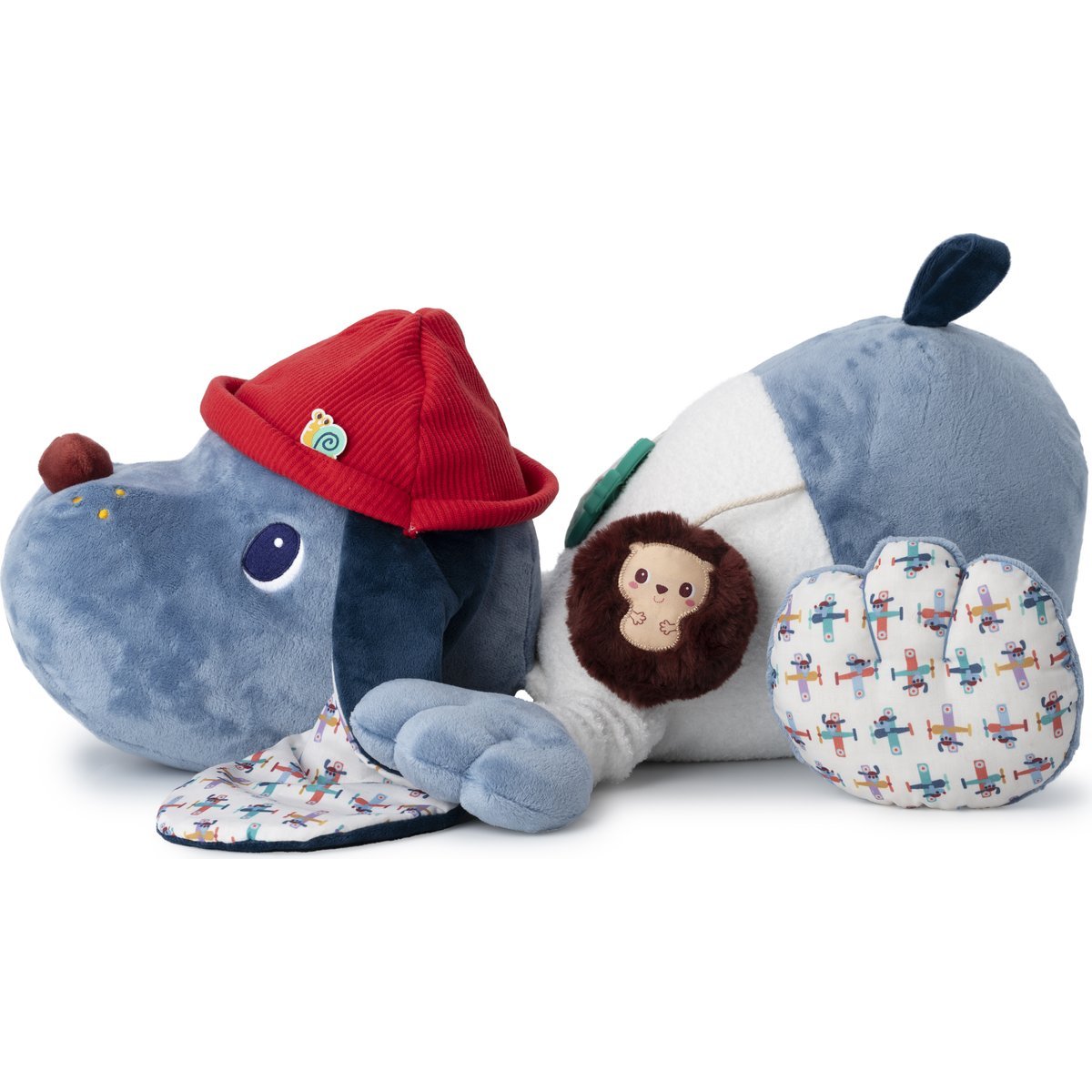 Peluche d'activités bleu, écru, rouge, LILLIPUTIENS