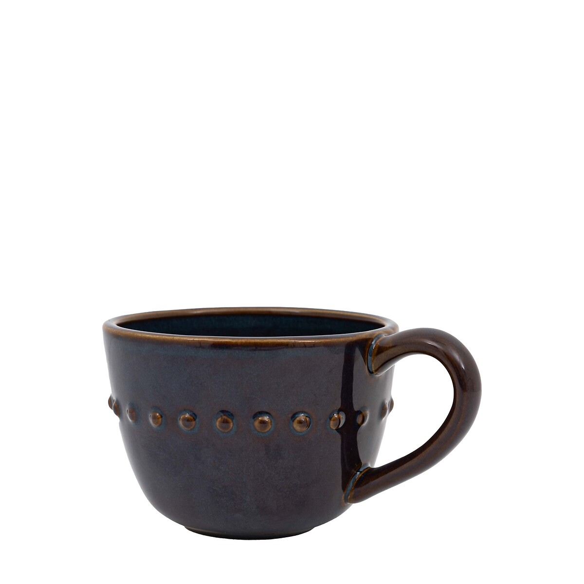 Set of 4 Reactive Organic Beaded Mugs blue, ÉDITÉ