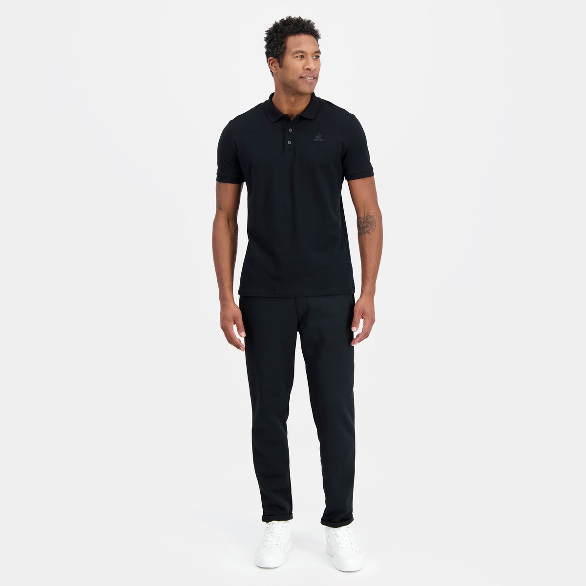 Polo Ton sur ton black, LE COQ SPORTIF