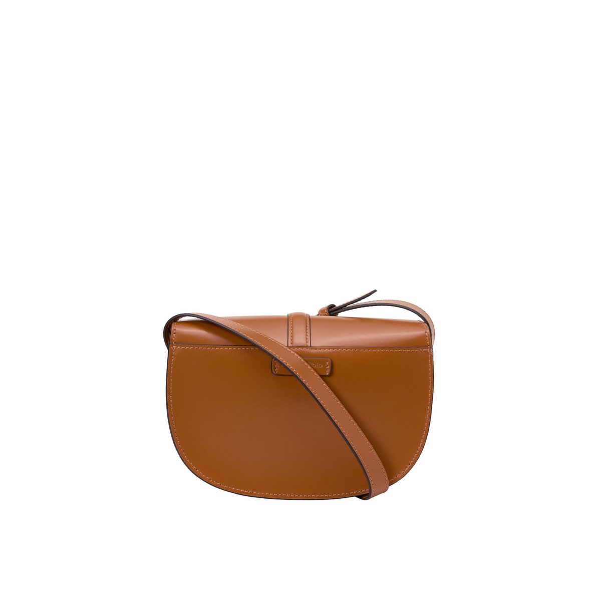 Sac à bandoulière modèle Taya small en cuir de veau raffiné cognac, MARC O'POLO
