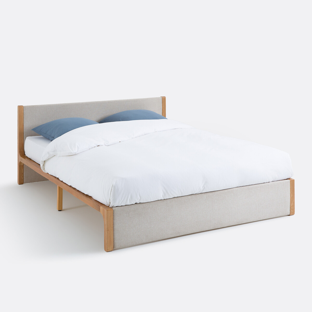Lit avec sommier Elori beige/bois, LA REDOUTE INTERIEURS