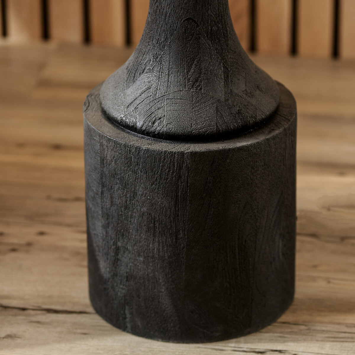Manaia Tall Wood Floor Lamp Base black, SO'HOME