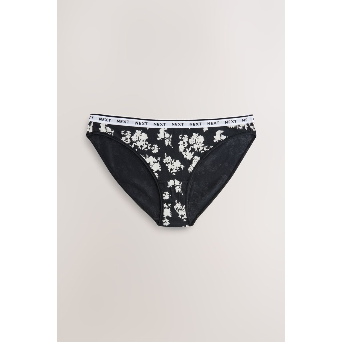 Culotte en coton à logo, lot de 4 noir/blanc, NEXT