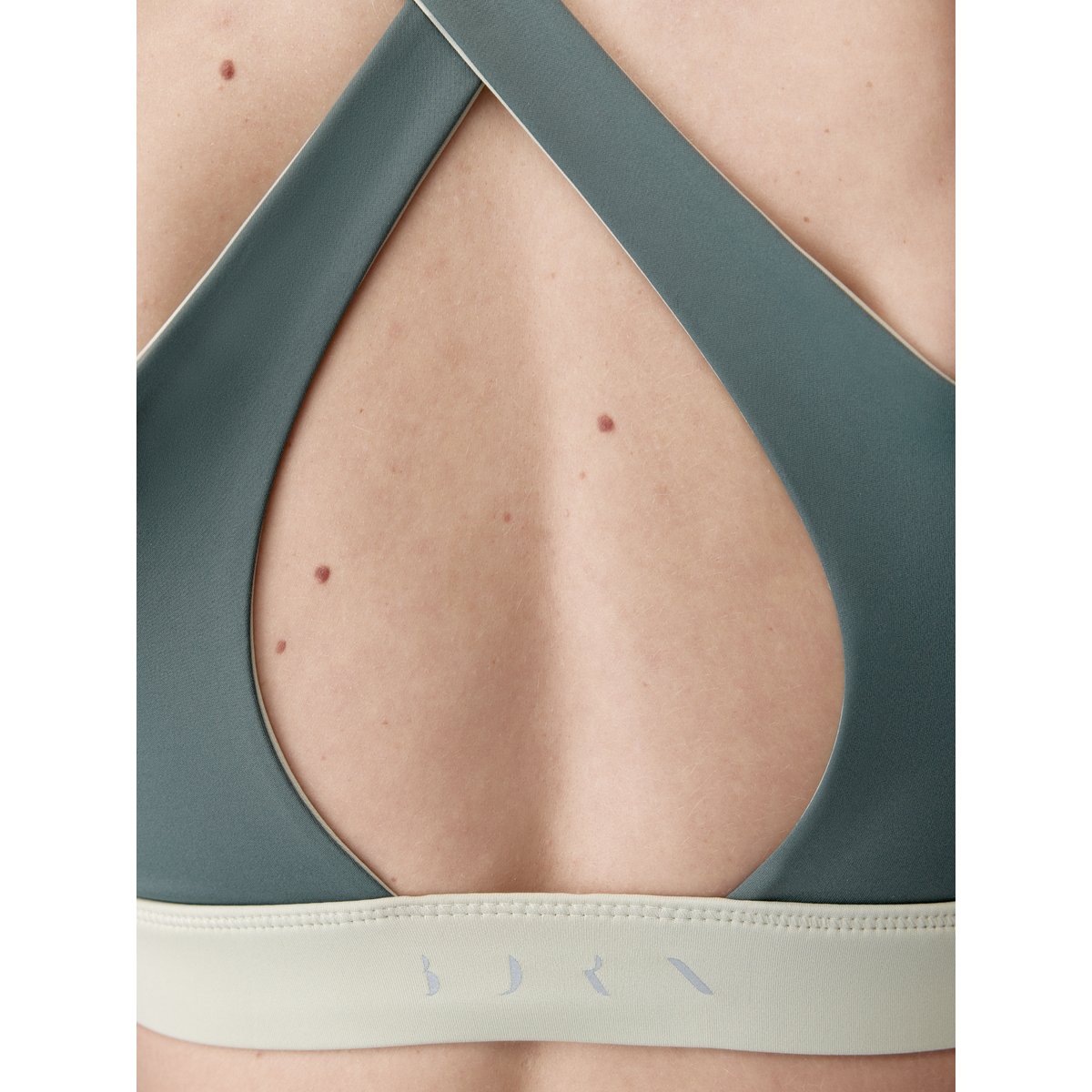 Brassière de sport femme Fiorella Réversible Maintien élevé séchage rapide vert/pierre, BORN