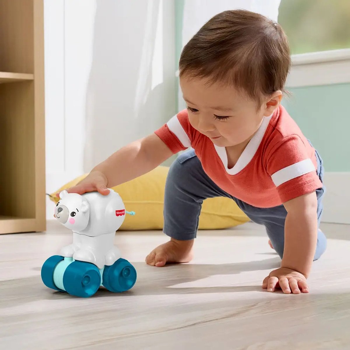 Fisher-Price - Ours polaire à poursuivre bleu, MATTEL