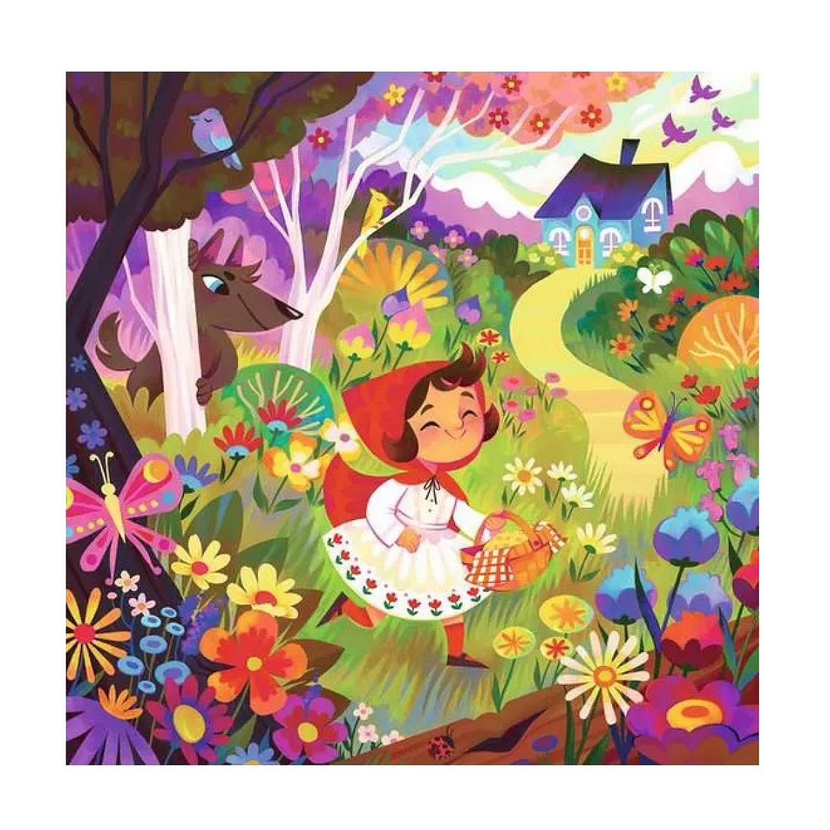 Puzzle 64 pcs Le petit Chaperon rouge couleur unique, RAVENSBURGER