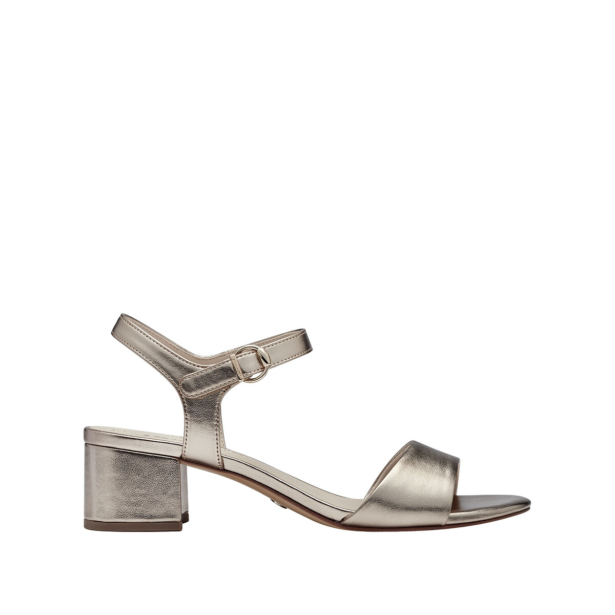 Sandali trotteur con tacco platino, TAMARIS