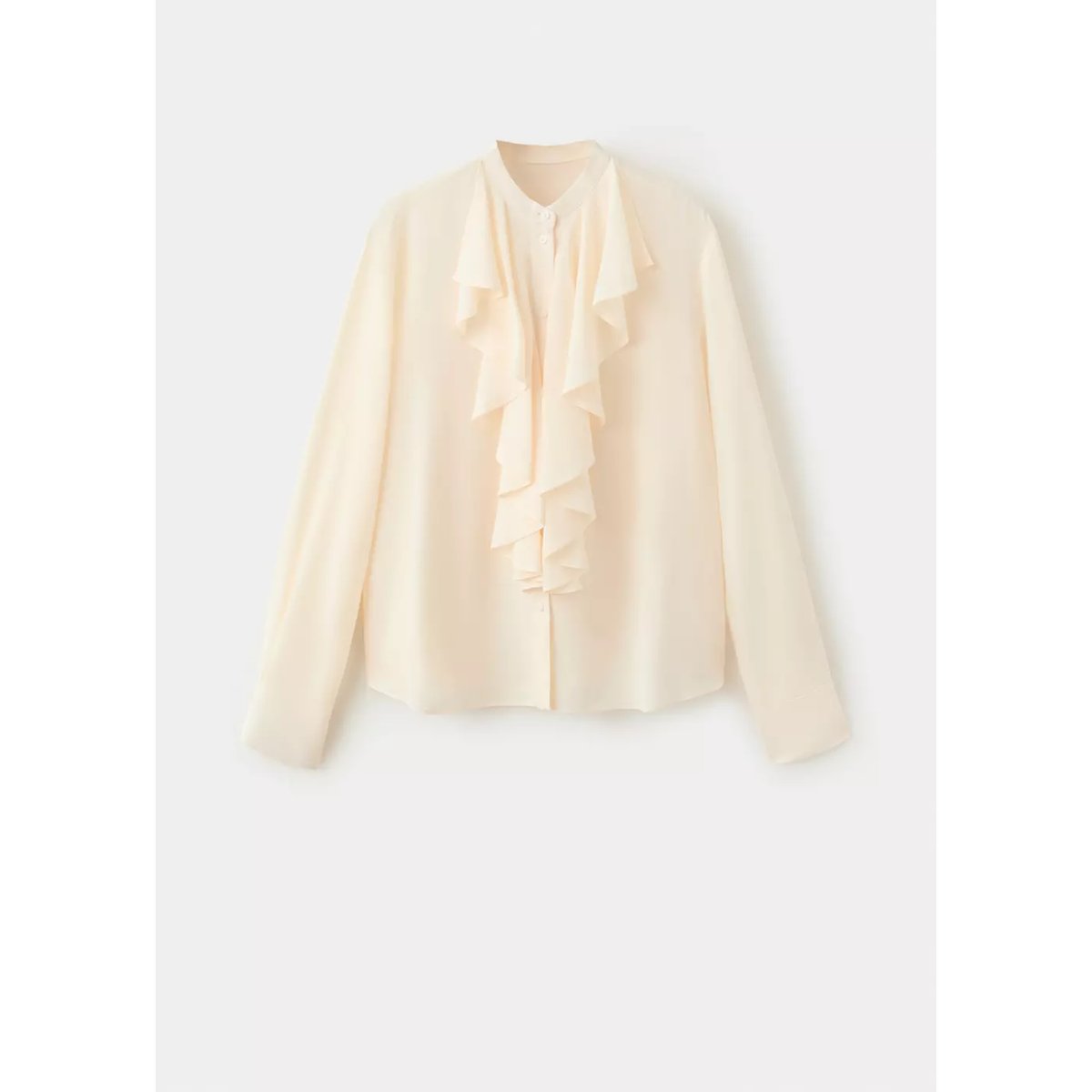 Blouse fluide volants écru, MANGO