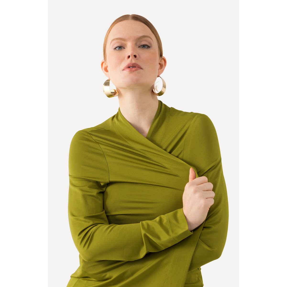 Veste au tombé fluide vert avocat, ULLA POPKEN