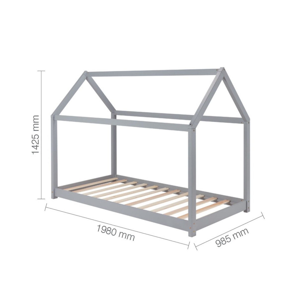 Oti Kids House Bed grey, SO'HOME