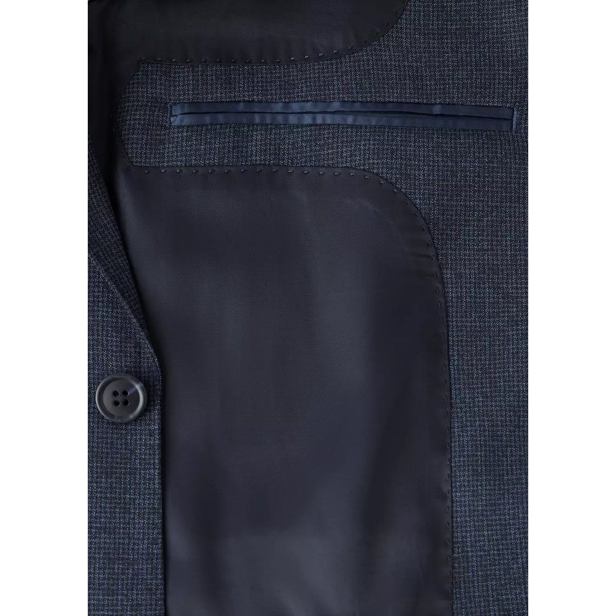 Veste laine mélangée slim-fit bleu marine, MANGO MAN