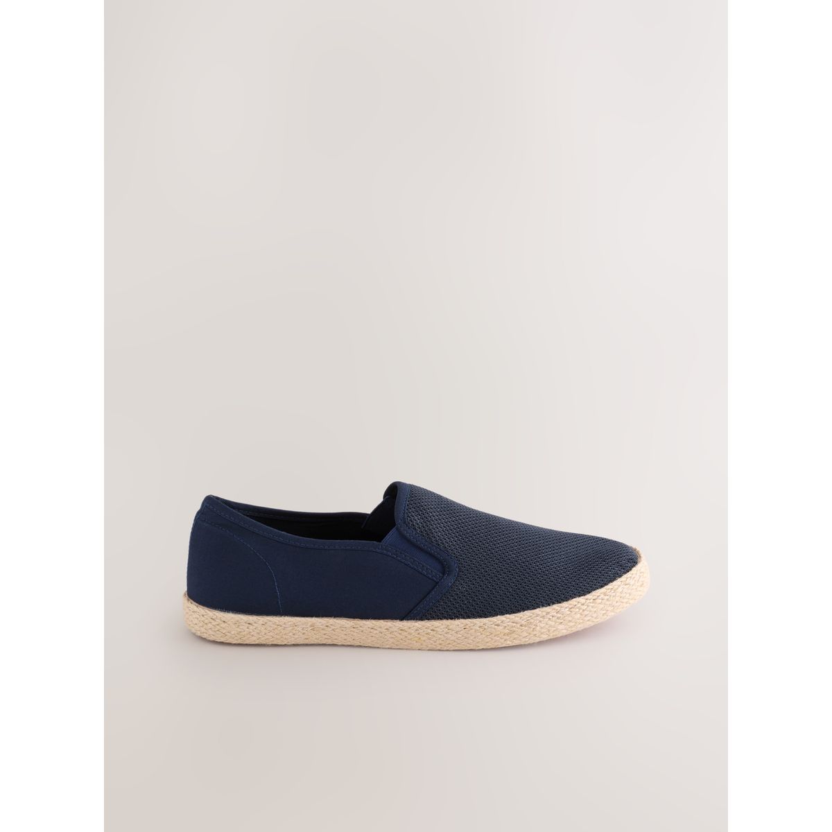 Espadrilles recouvertes de mesh bleu marine, NEXT