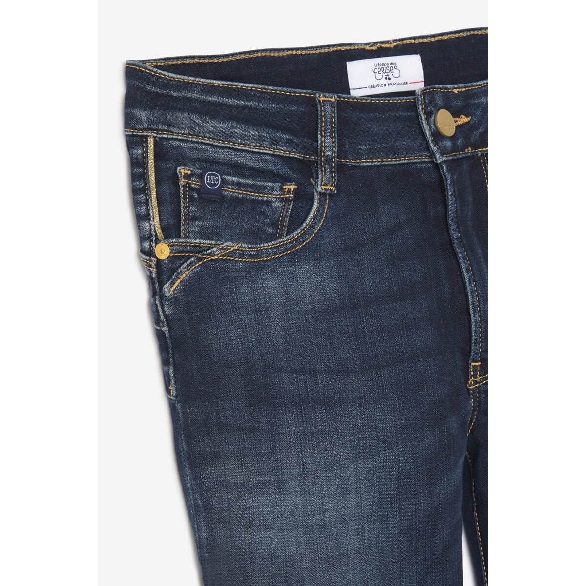 Jeans push-up slim taille haute PULP, 7/8ème blue, LE TEMPS DES CERISES