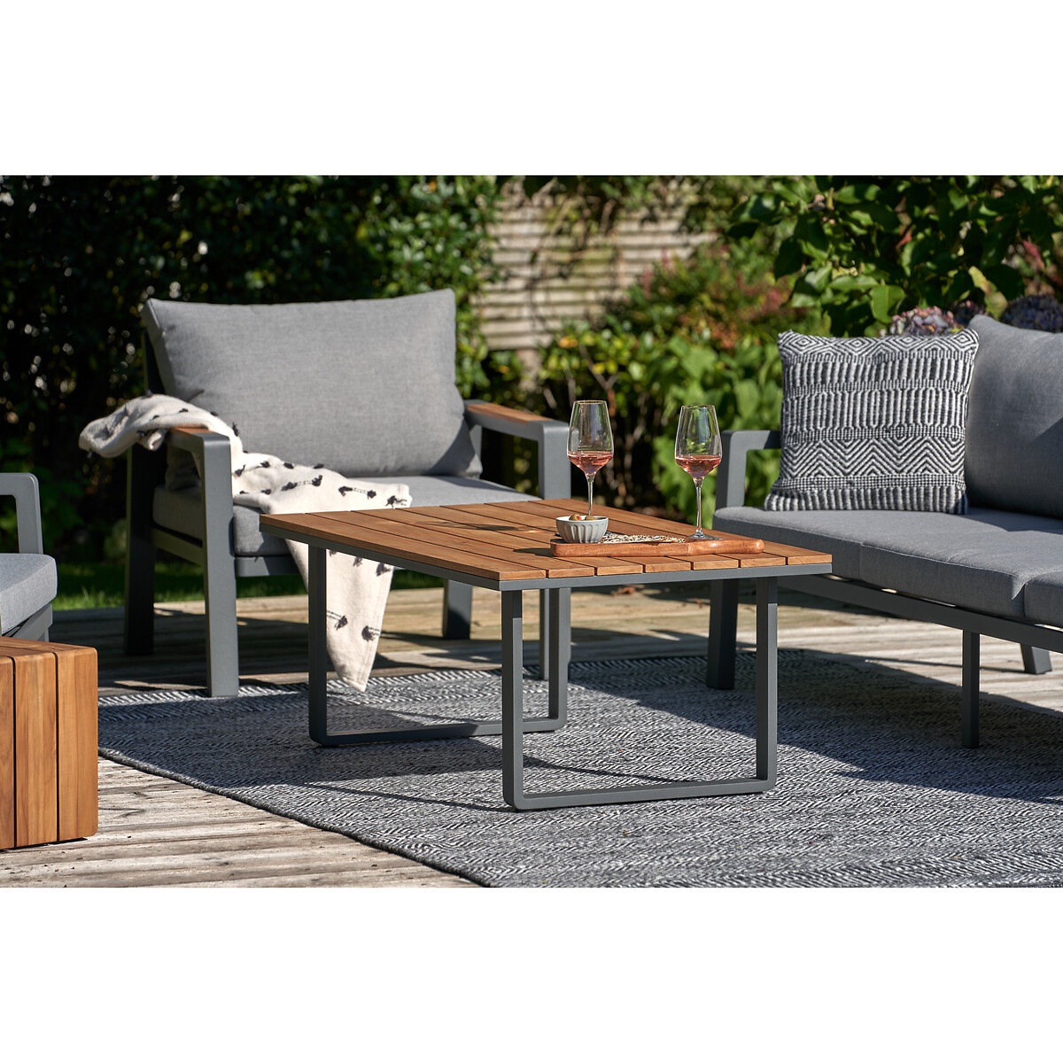 Inca Design Indoor/Outdoor Rug black/white, SO'HOME