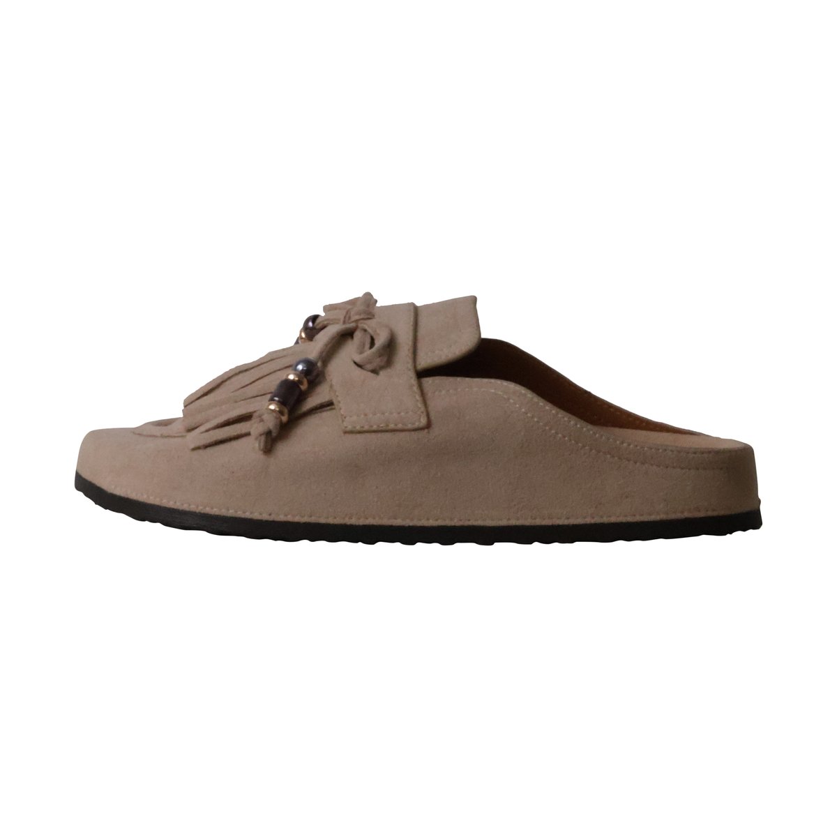 Mules Plates à Enfiler beige, ENZA NUCCI