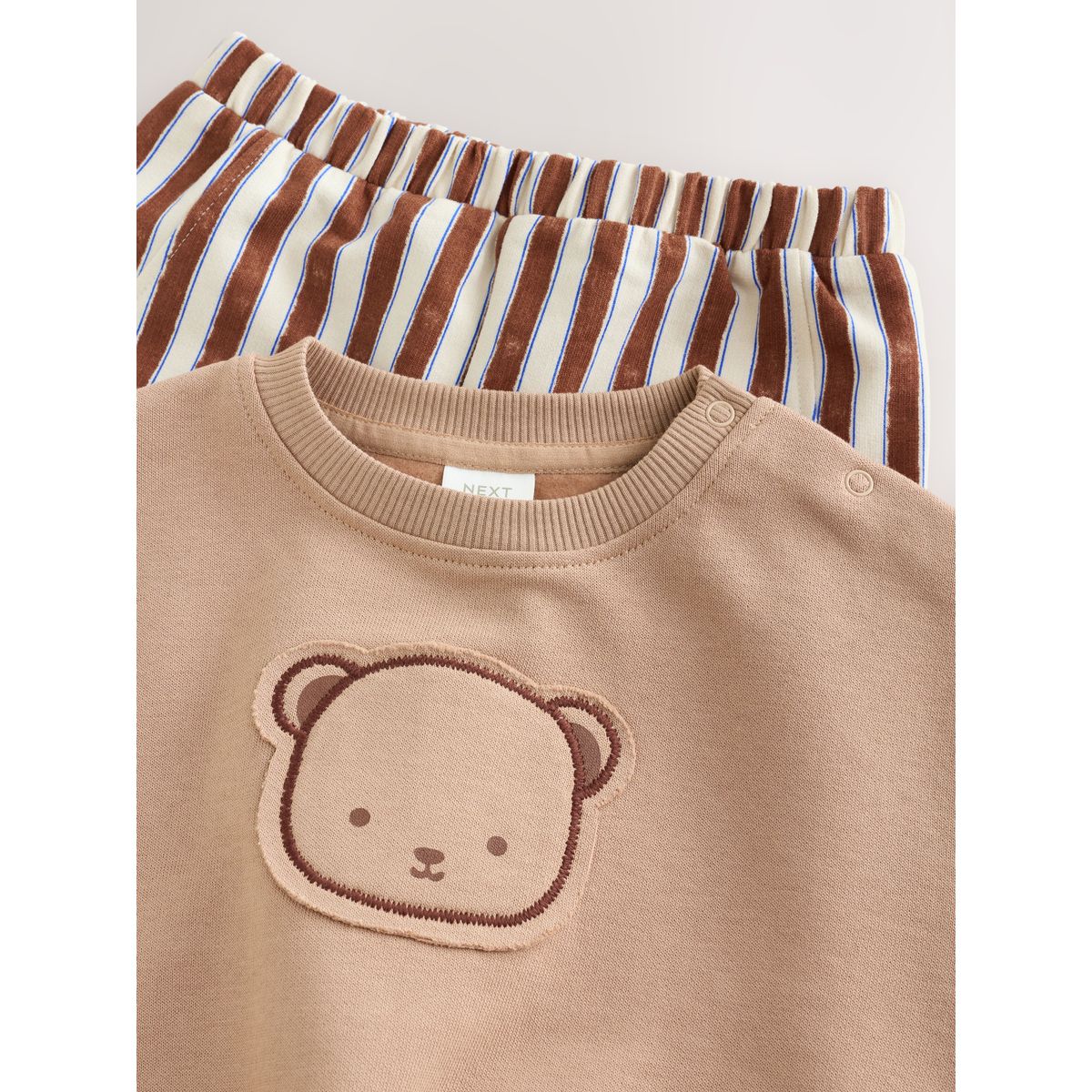 Ensemble bébé sweat et pantalon ours brun chocolat, NEXT