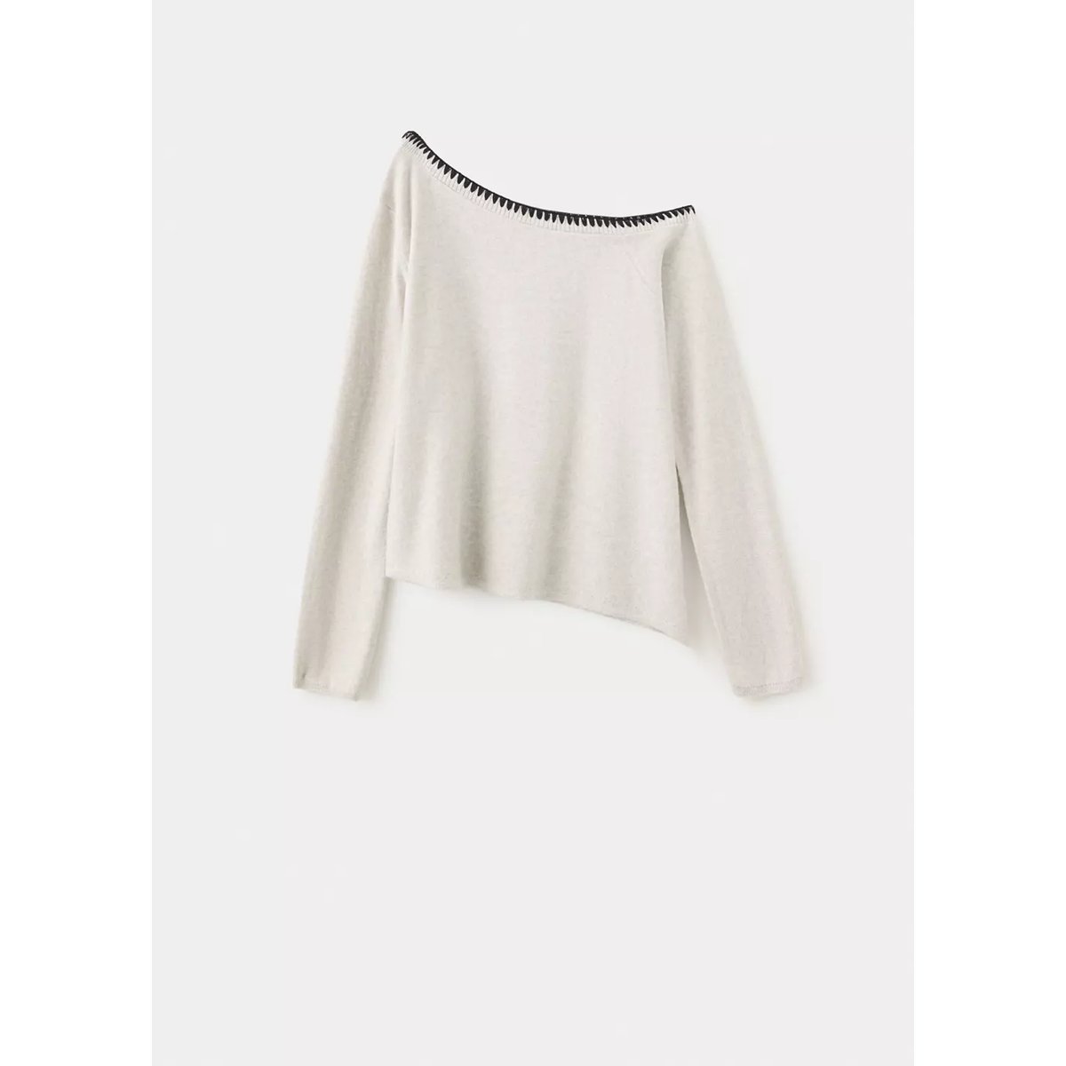 Pull-over coton asymétrique beige, MANGO TEEN