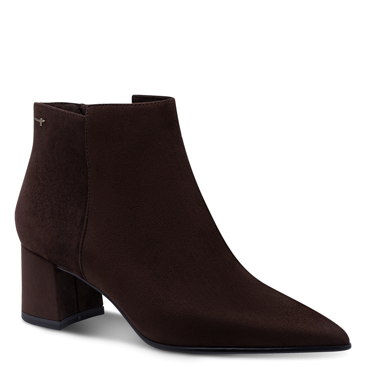Bottine talon bloc marron mocca, TAMARIS