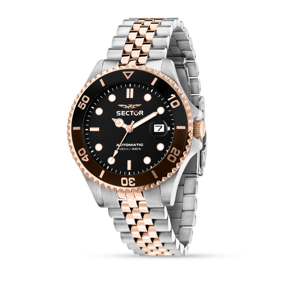 Montre automatique 230 noir, mat, SECTOR