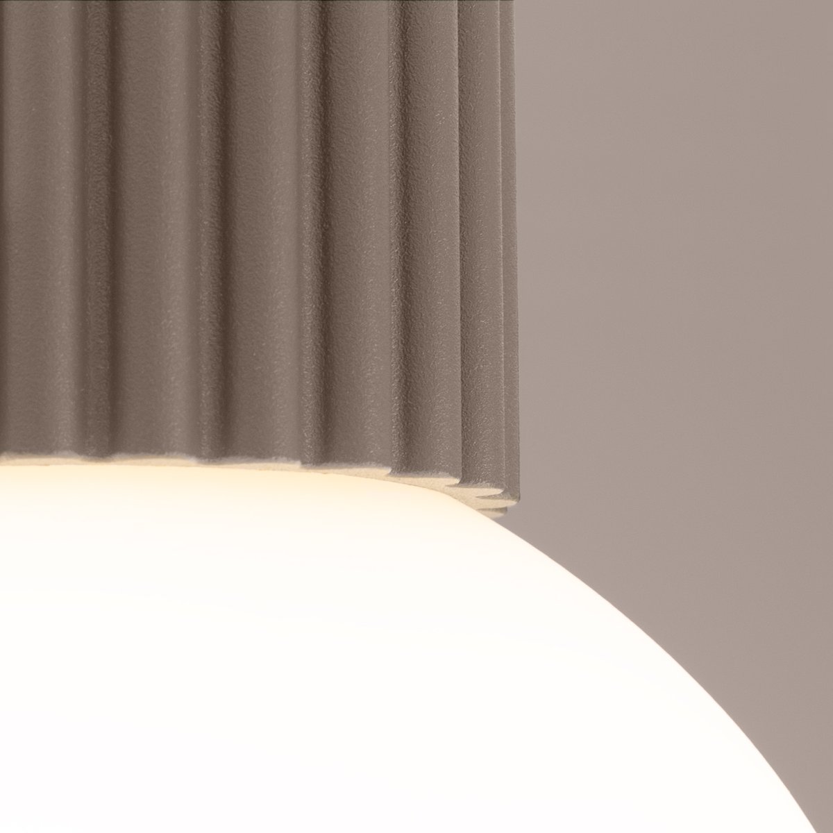 Plafonnier Aluminium Taupe G9 1 Halo marron, EDEN